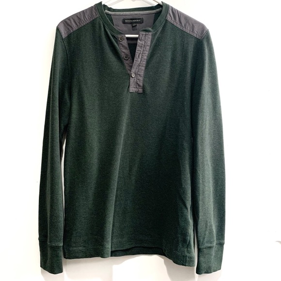 J. Crew Other - Banana Republic Long Sleeve Waffle Henley Shirt